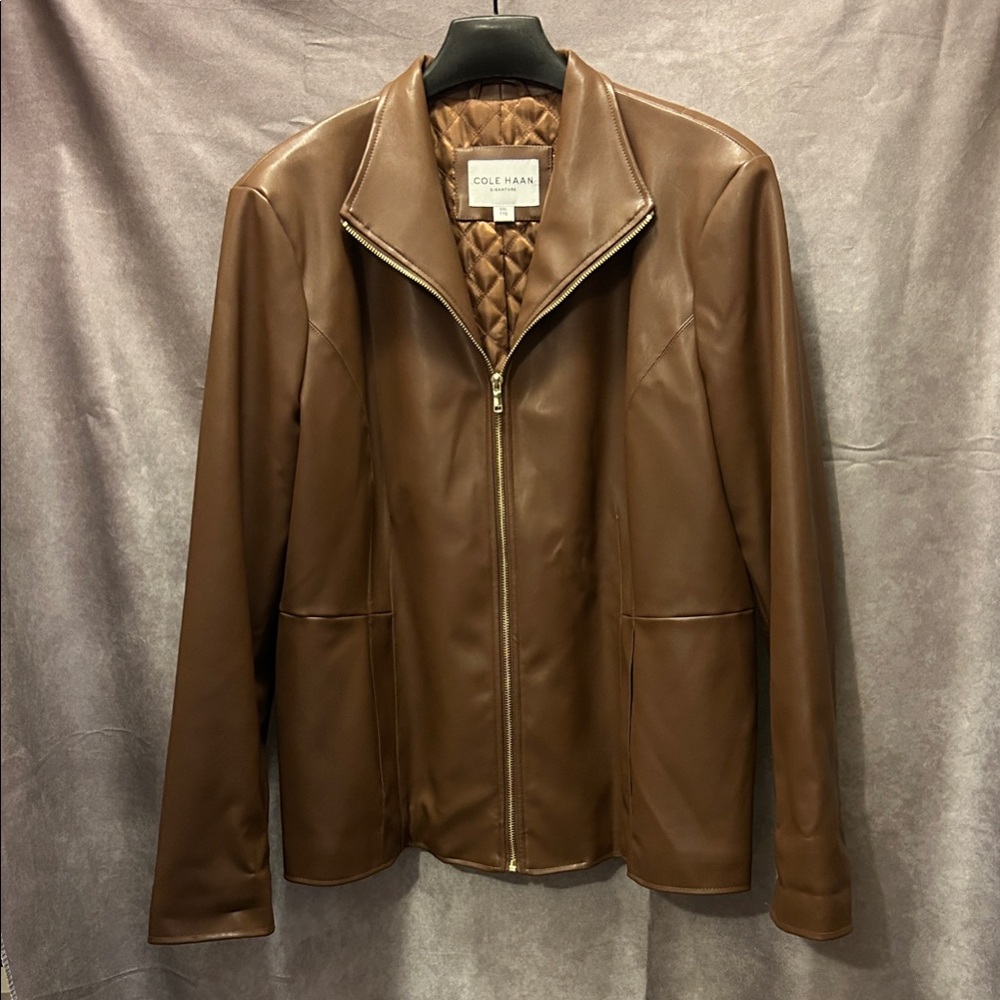 Cole Haan Signature Women’s Faux Leather Jacket